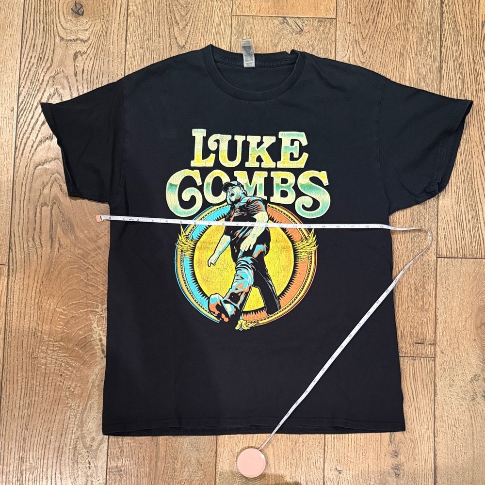 Gildan Black Luke Combs Graphic Tee with country vintage band t-shirt - Picture 2 of 5